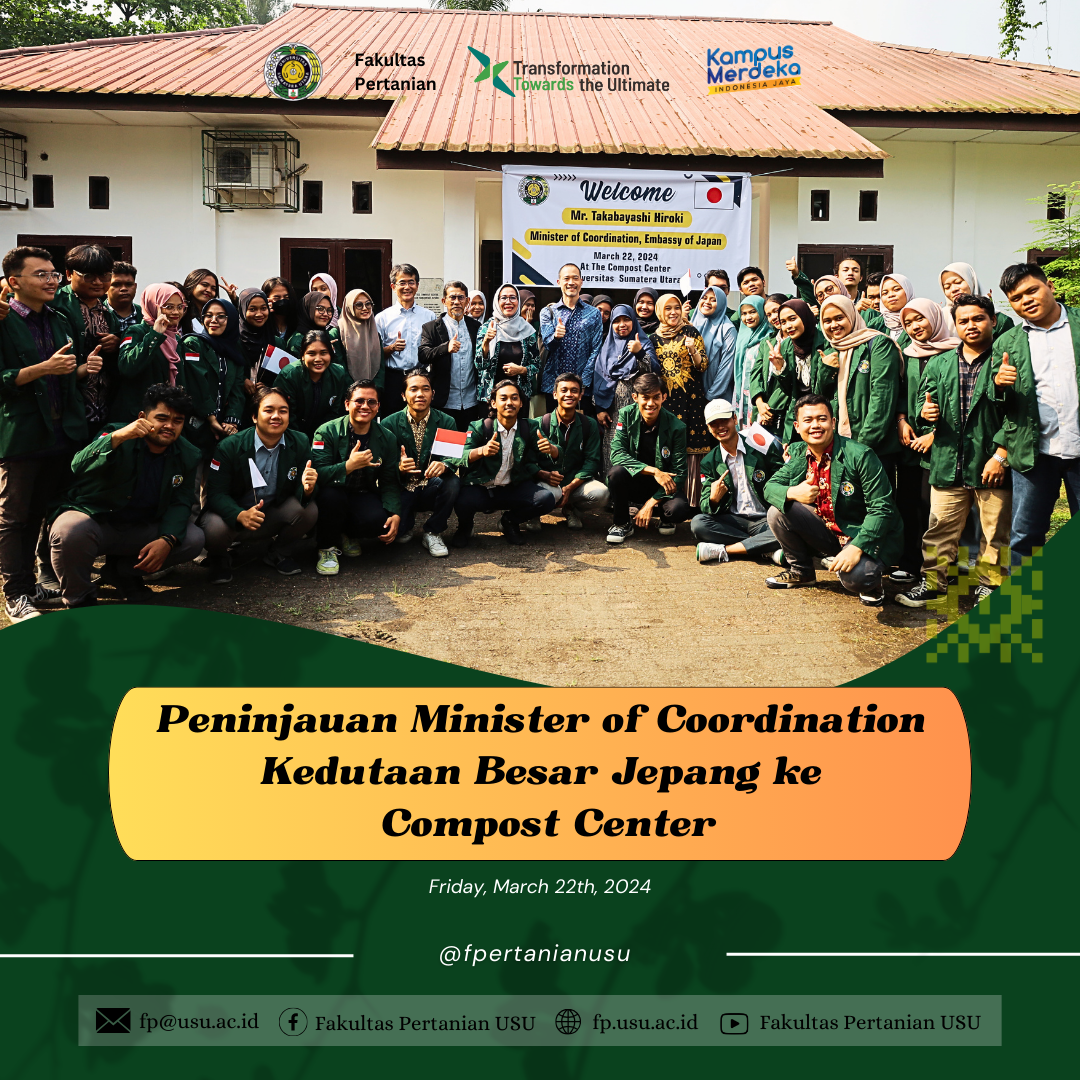 Visit of the Minister of Coordination of the Japanese Embassy to the USU Faculty of Agriculture Compost Center